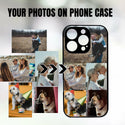 1 customized iPhone black border phone case with precision holes (customized with 5 photos)
