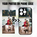 1 customized iPhone black border phone case with precision holes (customized with 3 photos)