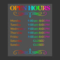 (Customized) 1 business sticker, paste various sizes of stickers (colored) on the customized logo of the window