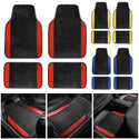 Car Floor Mats Liners Carpet Universal Front Rear Anti-slip rubber nail bottom 4PCS Per Set