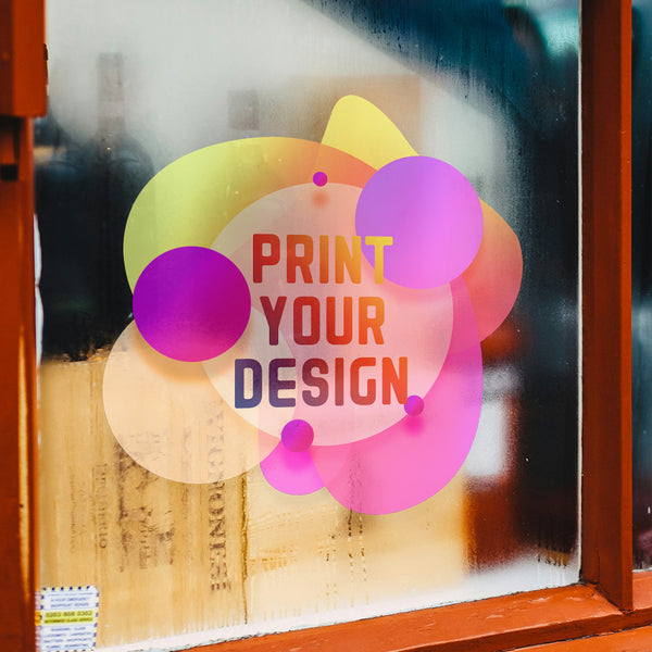 （ Customization ） 1 piece of customized window glass sticker, installed on the window (single color), super transparent - customized with reserved base image
