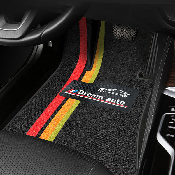 Car Floor Mats Full Coverage Floor Pad Double Layer Luxury Leather Waterproof And Non-slip Full Coverage Floor Pad