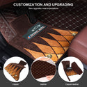 Customized  luxury leather double-layer car floor mats available in a variety of colors