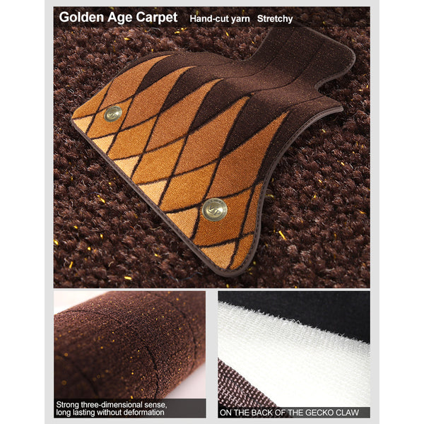 Customized  luxury leather double-layer car floor mats available in a variety of colors