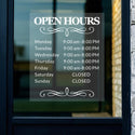(Customized) 1 business sticker with various sizes of stickers on the customized logo of the window (colored white)