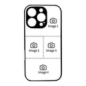 1 customized iPhone black border phone case with precision holes (customized with 4 photos)