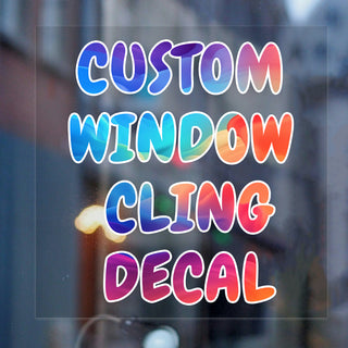 ( Customization ) 1 piece of window sticker on the customized logo (color white) of the window - super transparent - customized reserved base image