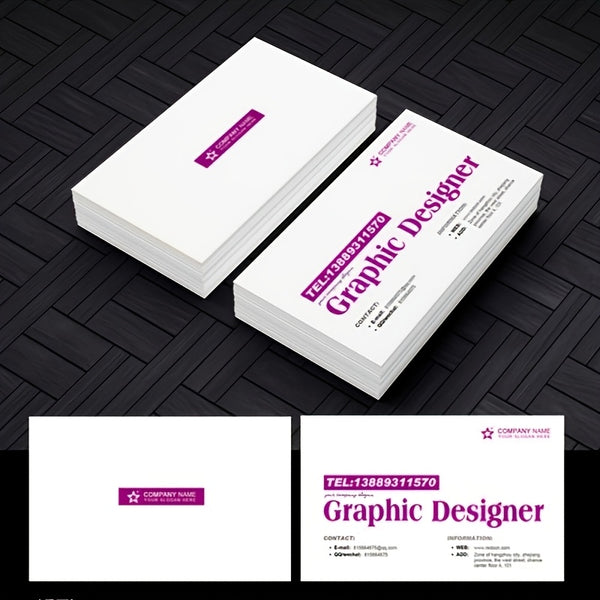 Customized personalized paper matte business cards 2 * 3.5 inches 200/500 sheets, wedding makeup industry contact postcards, social network introduction cards,