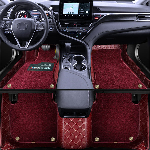 Custom Car Floor Mats Made Available PVC Automotive Carpet PU Leather All Weather Protection Non-Slip Floor Mats Waterproof