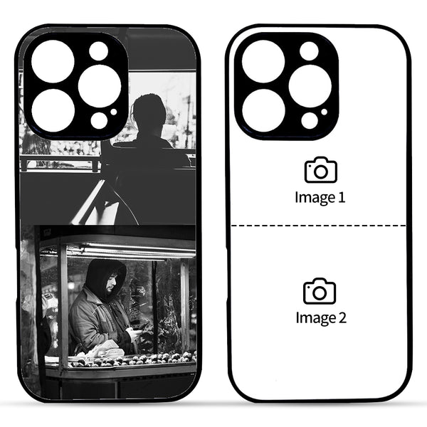 1 piece of customized iPhone case with precision holes (customized with 2 photo)