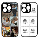 1 customized iPhone black border phone case with precision holes (customized with 5 photos)
