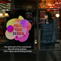 （ Customization ） 1 piece of customized window glass sticker, installed on the window (single color), super transparent - customized with reserved base image