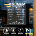 (Customized) 1 business sticker with various sizes of stickers on the customized logo of the window (colored white)