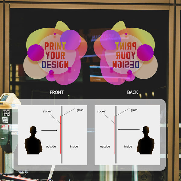 （ Customization ） 1 piece of customized window glass sticker, installed on the window (single color), super transparent - customized with reserved base image