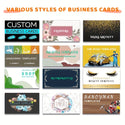 Customize personalized paper business cards 2 * 3.5 inches -200/500 sheets, double-sided matte, customize your logo and text, including thank you and invitation cards