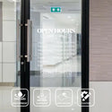 (Customized) 1 business sticker with various sizes of stickers on the customized logo of the window (colored white)