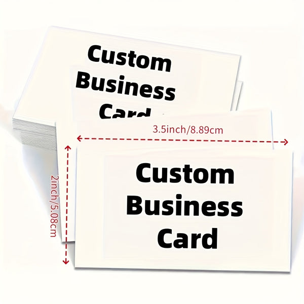 Customize 200/500 personalized paper business cards, double-sided printed business or office cards, professional work cards 2 * 3.5 inches