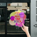 （ Customization ） 1 piece of customized window glass sticker, installed on the window (single color), super transparent - customized with reserved base image