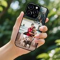 1 customized iPhone black border phone case with precision holes (customized with 3 photos)