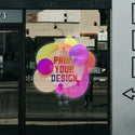 （ Customization ） 1 piece of customized window glass sticker, installed on the window (single color), super transparent - customized with reserved base image