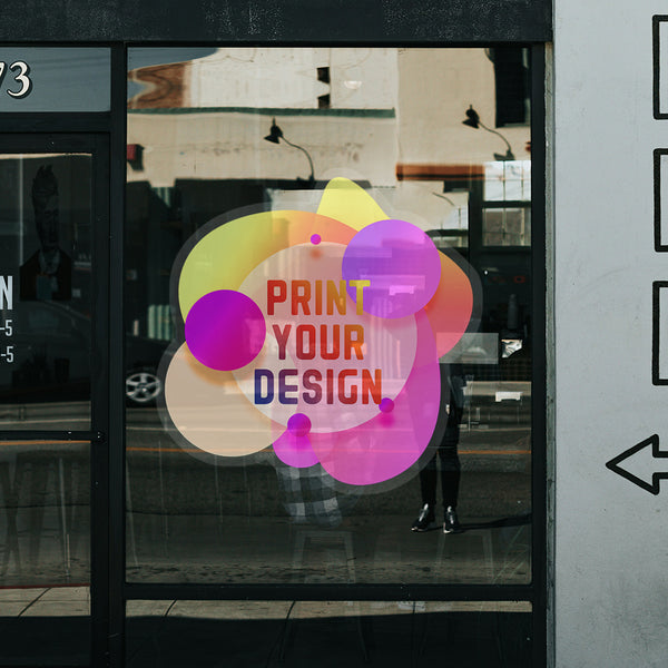 （ Customization ） 1 piece of customized window glass sticker, installed on the window (single color), super transparent - customized with reserved base image