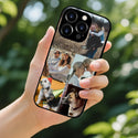 1 customized iPhone black border phone case with precision holes (customized with 5 photos)