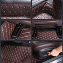 Customized luxury PU leather single-layer car floor mats available in a variety of colors