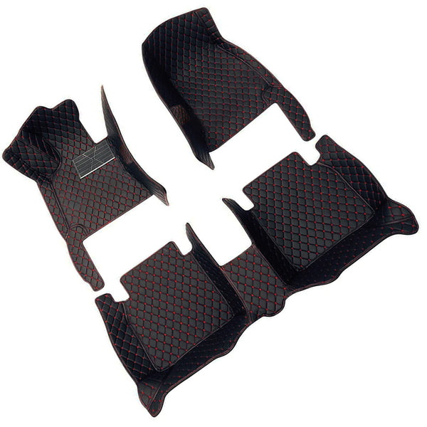 Customized luxury PU leather single-layer car floor mats available in a variety of colors