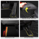 Car Floor Mat PVC All Weather Double Layer Floor Liners Front Rear Car Leather Mat,Full Cover Waterproof Floor Mats Car Mat Carpet