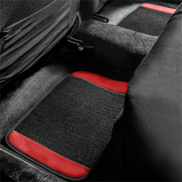 Car Floor Mats Liners Carpet Universal Front Rear Anti-slip rubber nail bottom 4PCS Per Set