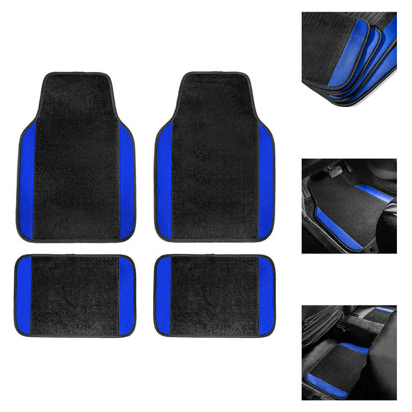 Car Floor Mats Liners Carpet Universal Front Rear Anti-slip rubber nail bottom 4PCS Per Set