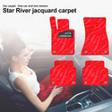 PU Leather Car Floor Ma PVC All Weather Floor Liners Front Rear Car Leather Mat,Full Cover Waterproof Floor Mats Car Mat Carpet Liners