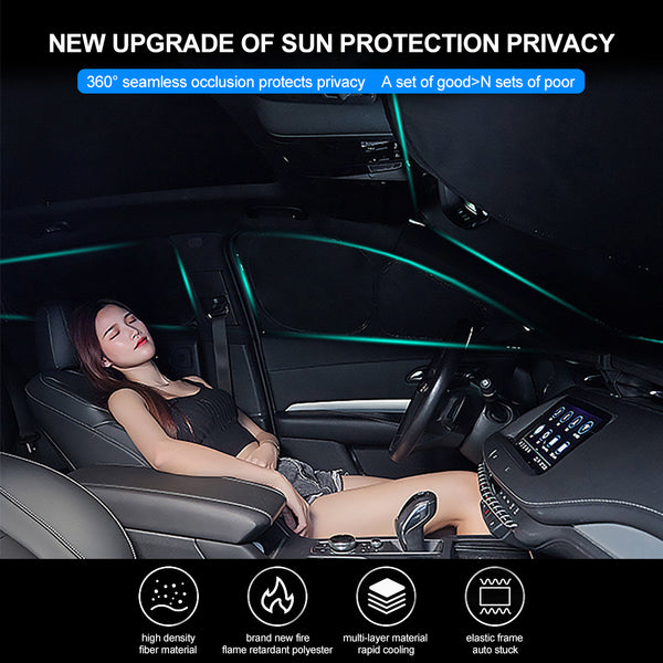 Car Sun Visor Window Sun Protection Thermal Insulation Privacy Curtain Front Sun Visor