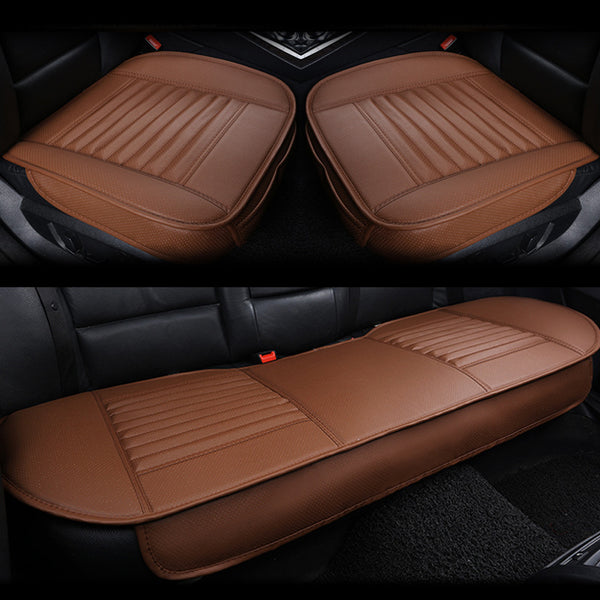 1/3 Piece Universal Leather Car Seat Cushion Car Seat Cover Front Seat Bottom, Compatible with 95% Vehicles (Sedans SUV Trucks Mini Vans)