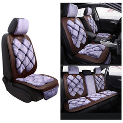 Acheter brown-leather-purple-plush Car Cushion Five Seat Faux Rabbit Plush Car Mats Universal Most cars¡ê?SUVs Car Front And Rear Seat Protectors