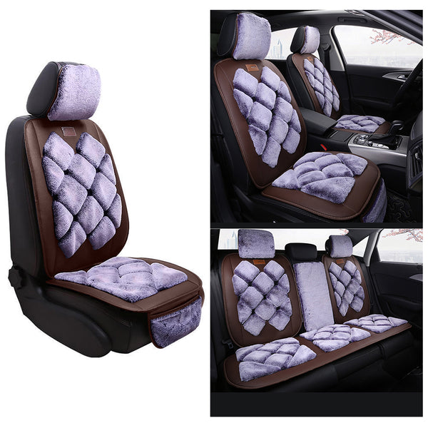 Car Cushion Five Seat Faux Rabbit Plush Car Mats Universal Most cars¡ê?SUVs Car Front And Rear Seat Protectors