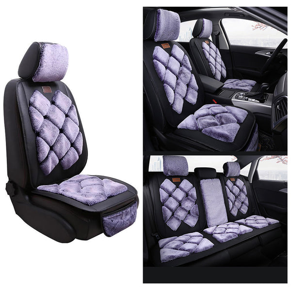 Car Cushion Five Seat Faux Rabbit Plush Car Mats Universal Most cars¡ê?SUVs Car Front And Rear Seat Protectors