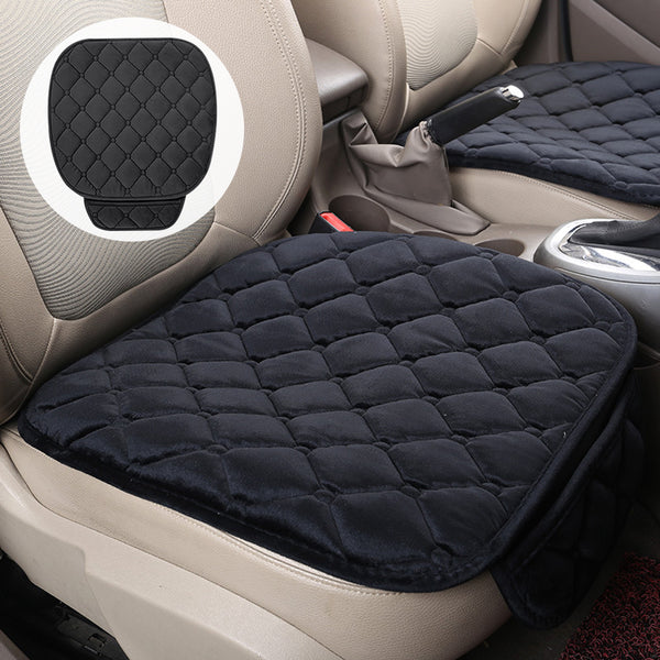 Plush Car Seat Cushion, Non Binding Anti Slip Rubber Bottom, Advanced Comfort Memory Foam, Driver Seat Backrest Cushion, Winter Seat Heating Pad