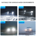 Car Led Headlight Fog Light Bulbs 70W 12000K Per Pair Xenon White