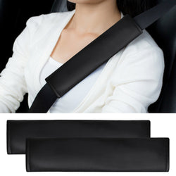 Customized Universal Seat Belt Shoulder Cover 2pcs Leather Seat Belt Breathable Protective Cover Car Accessories