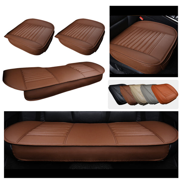 1/3 Piece Universal Leather Car Seat Cushion Car Seat Cover Front Seat Bottom, Compatible with 95% Vehicles (Sedans SUV Trucks Mini Vans)