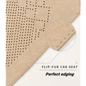 2/5 Seat Ultra-Thin Car Leather Suede Breathable Seat Cushion