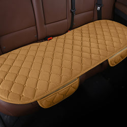 Buy light-coffee-1-rear-row Plush Car Seat Cushion, Non Binding Anti Slip Rubber Bottom, Advanced Comfort Memory Foam, Driver Seat Backrest Cushion, Winter Seat Heating Pad