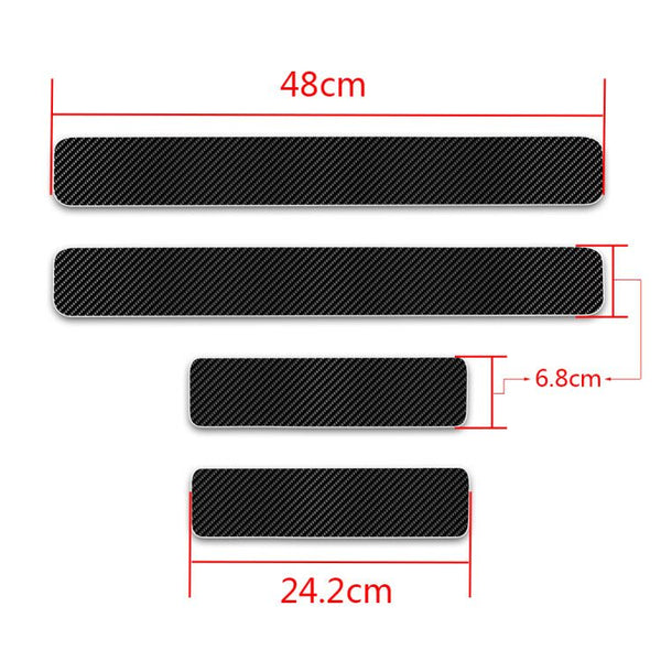 For Honda Door Sill Protector 4D Carbon Fiber Sticker