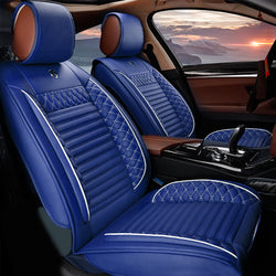 Compra blue 5 Seat  Anti-Dirty And Comfortable Artificial Leather Seat Cushion Seat Cover