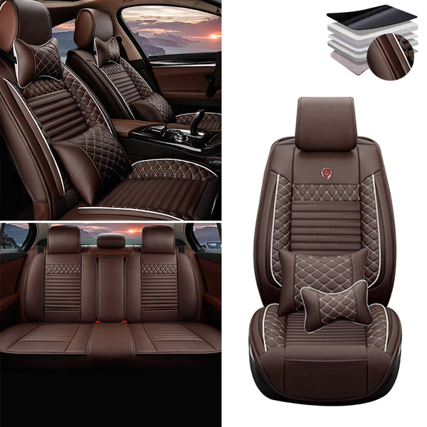 5 Seat  Anti-Dirty And Comfortable Artificial Leather Seat Cushion Seat Cover