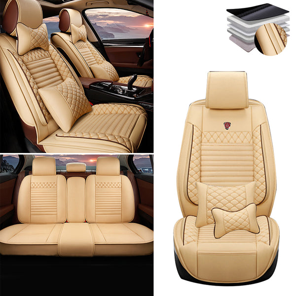 5 Seat  Anti-Dirty And Comfortable Artificial Leather Seat Cushion Seat Cover