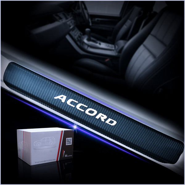 For Honda Door Sill Protector 4D Carbon Fiber Sticker