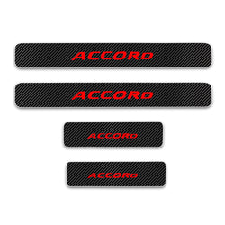 Buy red For Honda Door Sill Protector 4D Carbon Fiber Sticker