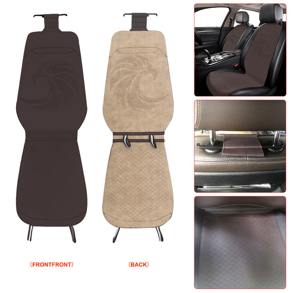 5PCS Full Set Leather Car Seat Covers Car Seat Cushions Universal Fit Car Auto Truck SUV